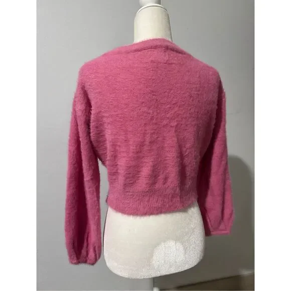 Princess Polly pink fuzzy soft pullover sweater Top 4 - Picture 4 of 5
